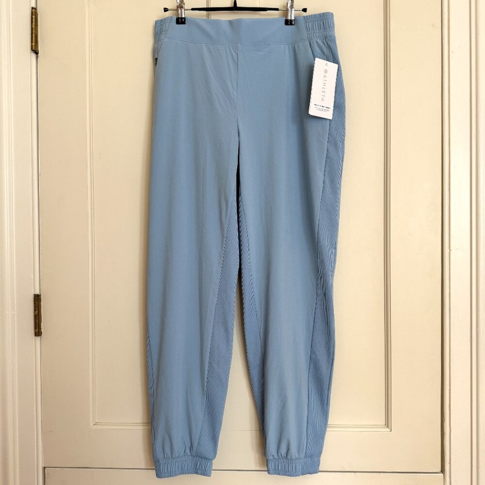 Athleta Brooklyn Lined Jogger Womens 10 Heron Blue Athleisure Pants